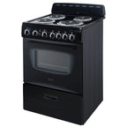 Avanti 24 Inch 2.6 cu ft Double Oven Electric Range in Black