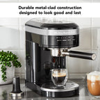 KitchenAid Metal Semi-Automatic Espresso Machine, Empire Red, KES6503