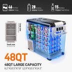 EUHOMY 12 Volt 46QT Car Refrigerator with Bluetooth APP Control, 12/24V DC & 110V AC, Portable Freezer Fridge Cooler for Car, RV, Camping, Home Use