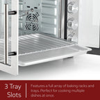 MegaChef 45 Quart Electric French Door Rotisserie Convection Counter Top Oven