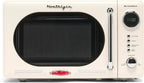 Nostalgia Retro Compact Countertop Microwave Oven - 0.7 Cu. Ft. - 700-Watts with LED Digital Display - Child Lock - Easy Clean Interior - Orange