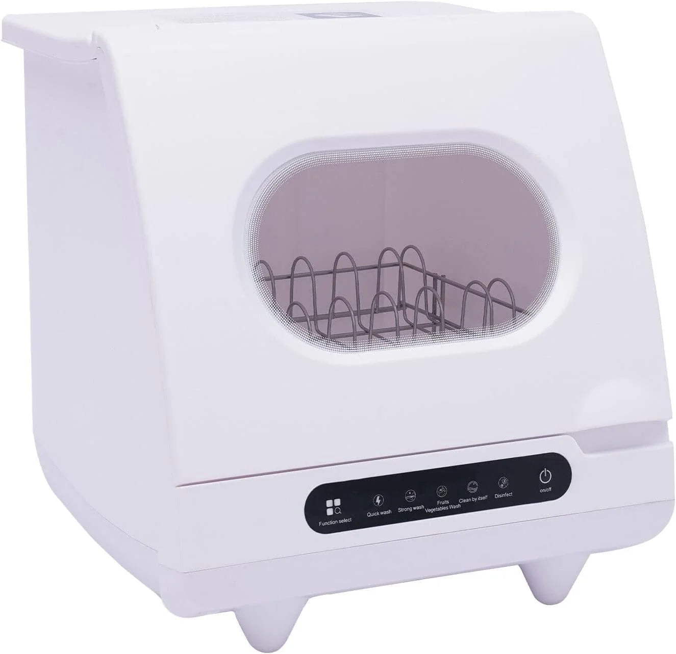 Portable Countertop Dishwasher,Compact Dishwasher With 5-Liter Built-in Water Tank,5 Programs, 360�� Dual Spray