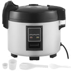 KFFKFF Industrial Rice Steamer, 45-Cup Capacity, 9.51 Qt / 9 Liter Voluminous Rice Maker and Heater with Nonstick Cooking Chamber, Swift Preparation and 12-Hour Heat Retention