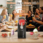 BIZAURA Slushie Machine, Slushy Machine for Home No Ice Need, Professional Frozen Drink Maker, 6 Presets for Milkshakes, Frapp��s, Slush, Ice Cream