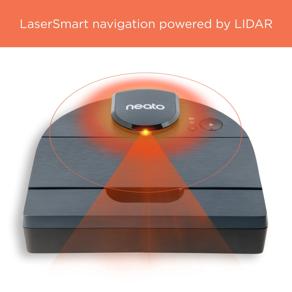 Neato D8 Intelligent Robot Vacuum Wi-Fi Connected with LIDAR Navigation in Indigo