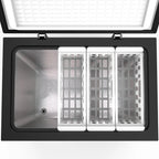 KNDKO 7.0 cu.ft. Chest Freezer with Adjustable Temperature, Free Standing Top Open Door Compact Freezer with Removable Basket for Kitchen/Home/Bar/Garage/Office