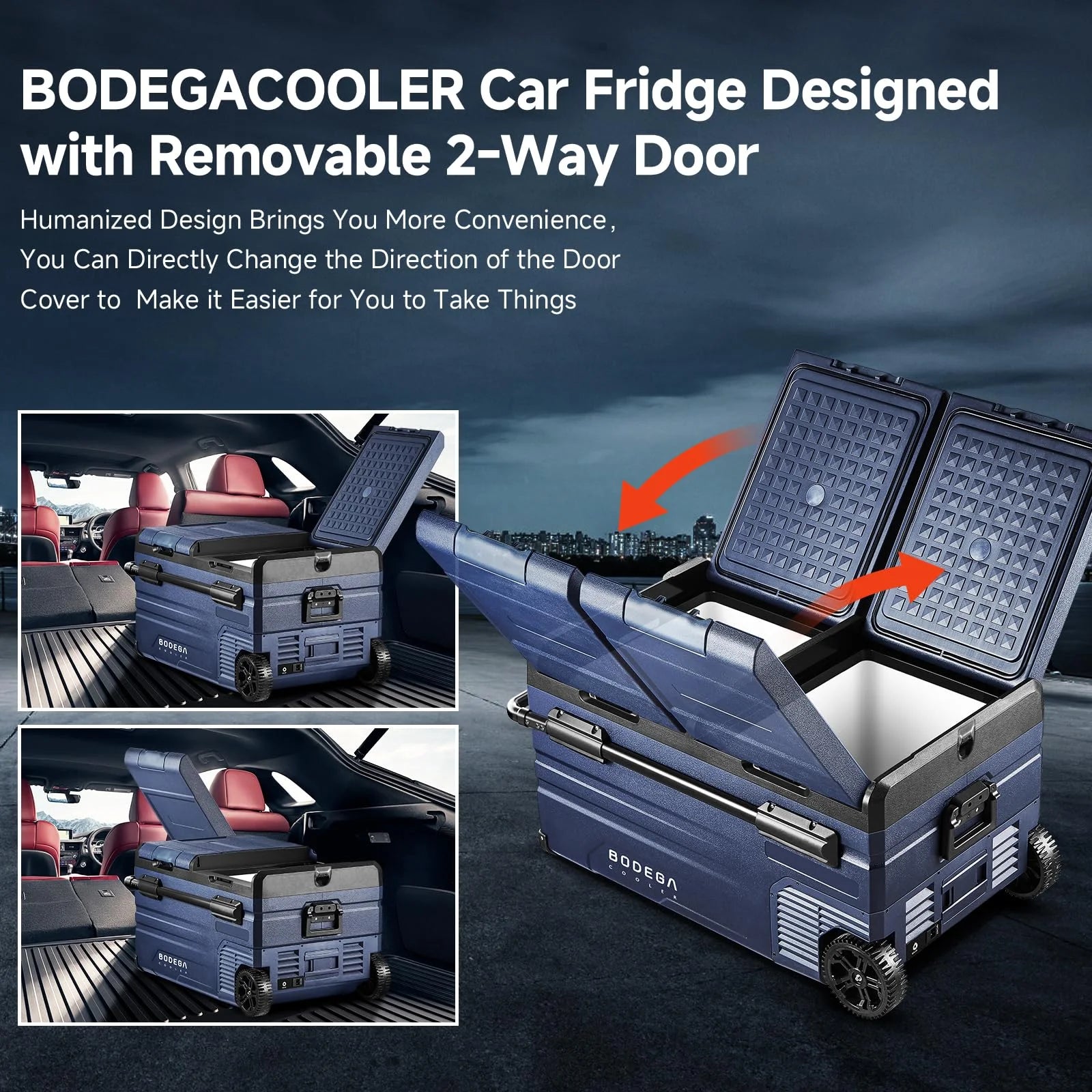 BODEGA 12 Volt 80 Qt.�?5L) Car Refrigerator, Portable Freezer, Car Fridge for Camping, Travel,APP Control, Rv