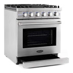 Cosmo 30 Inch 4.5 Cubic Foot Gas Range Convection Oven with 5 Italian Burners