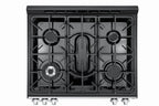 Kenmore 5.6 Cu. Ft. Front-Control 5 Burner Gas Range with Oven, Storage Drawer, Large Window, Dishwasher Safe Cast Iron Grates