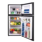 FRIGIDAIRE 4.7 Cu ft Two Door Mini Fridge with Freezer , VCM Stainless Steel