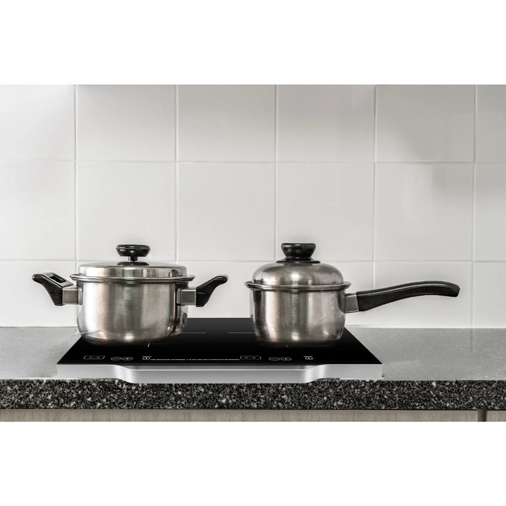 Equator 21" Portable 2-Burner Induction Cooktop LIGHT with ALUMINUM HANDLE 110V