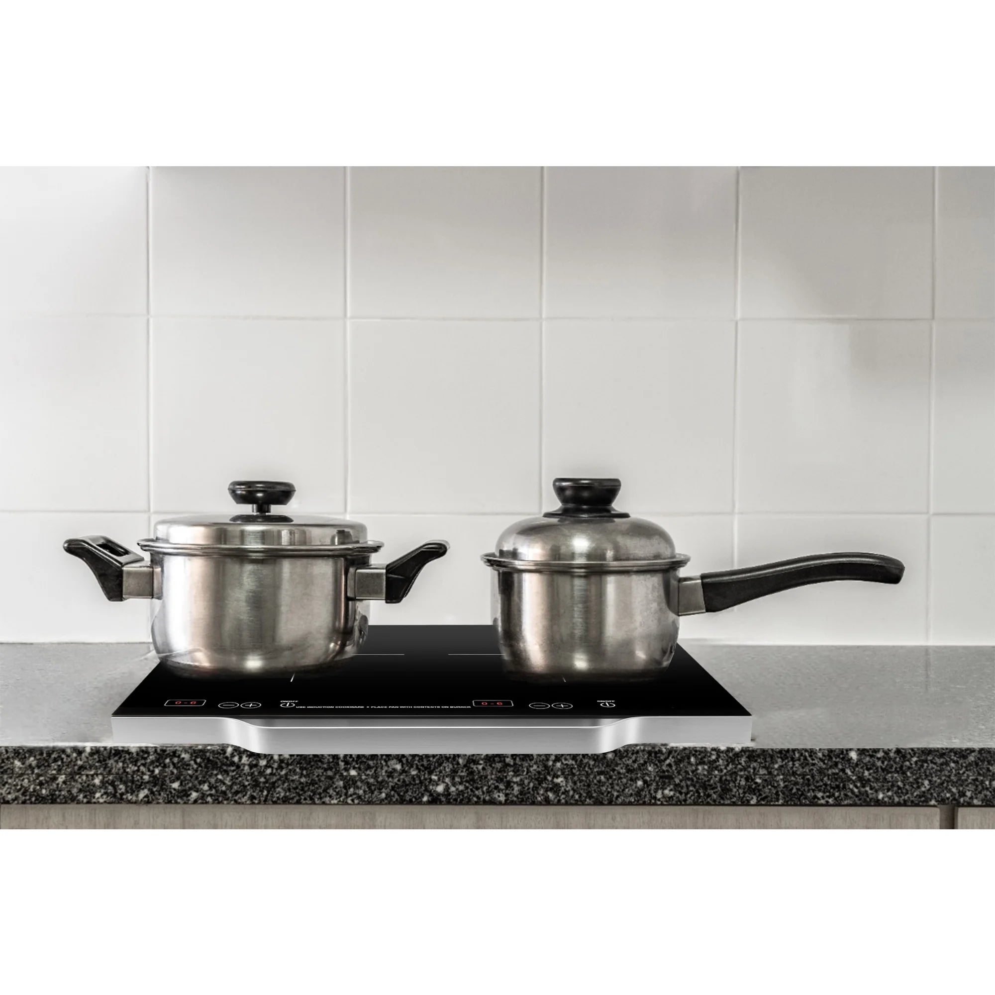 Equator 21" Portable 2-Burner Induction Cooktop LIGHT with ALUMINUM HANDLE 110V