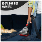Dirt Devil Upright Vacuum, Multi-Surface Total Pet, Pet Friendly, Powerful Suction, Pet Tool Kit, Large Capacity, Height Adjustable, Hard Floor and Carpet, UD76410V, Red/Black