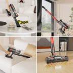 PrettyCare Cordless Vacuum Cleaner Lightweight Stick Vacuum 38kPa with 45min Runtime for Carpet Hard Floors Cleaner Pet Hair P2