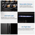 Ktaxon 18 Bottle Compressor Wine Cooler Freestanding Wine Fridge, Fast Cooling, Low Noise