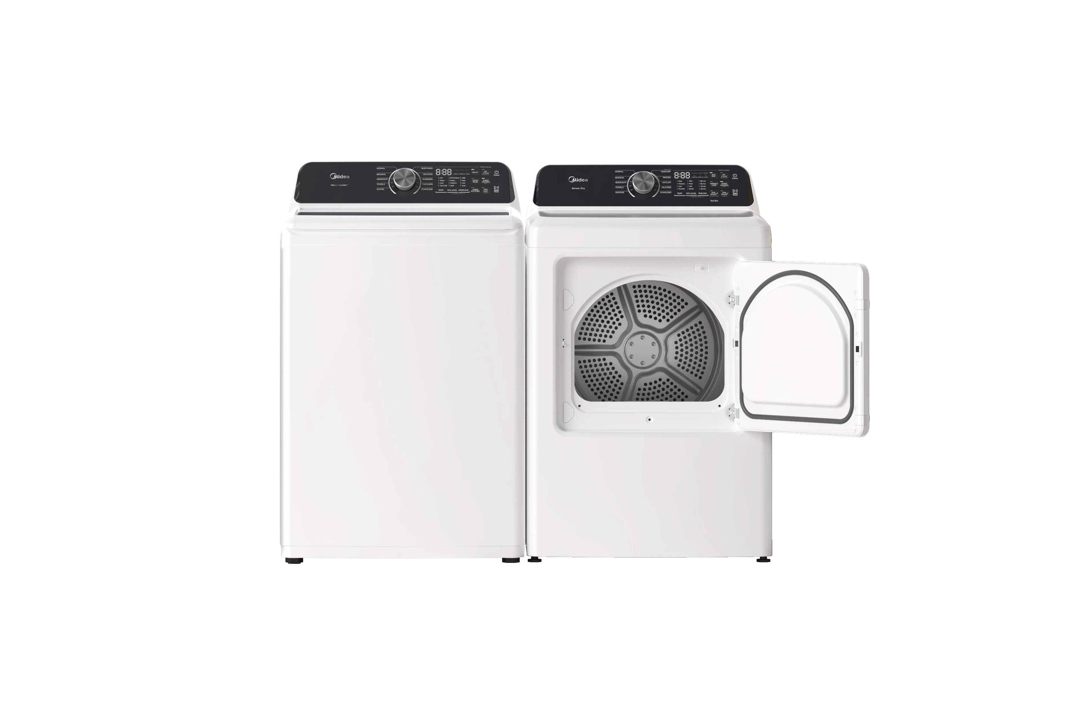 MIDEA 7.0 Cu Ft Sensor Dry Electric Smart Dryer, White