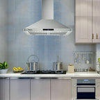 30 inch 760 CFM Wall Mount Range Hood Stainless Steel Stove Cook Vent LED Lights