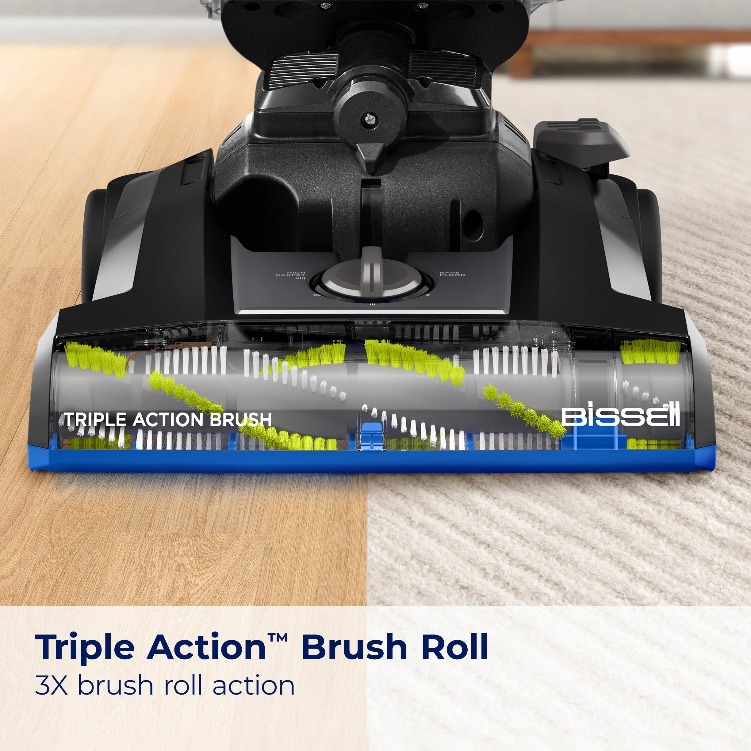 BISSELL PowerLifter Swivel Pet Rewind, Bagless, Upright Vacuum, Pet Friendly, Triple Action Brush Roll, Automatic Cord Rewind, Scatter Free Technology, 2259, Black & Purple