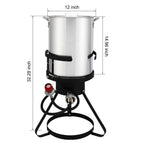 Ktaxon Propane Outdoor Fryer Kit Aluminum Frying/Boiling Turkey Fryer Pot 30QT 4 Piece Set
