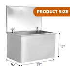 Towallmark Deep Chest Freezer,Mini Upright Small Freezerfor Outdoor Kitchen Patio Ice Bar,Silver