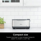Ninja? Foodi? 2-in-1 Flip Toaster, 2-Slice Toaster, Compact Toaster Oven, Snack Maker, 1500 Watts, ST100