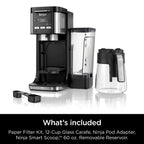 Ninja Drip Coffee Maker With K Cup Combo, DualBrew Pro Specialty Coffee System, Coffee Machine Compatible with K-Cup Pods, 12 Cup Single Serve Coffee Makers with Paper Filter, CFP301 Frother? F