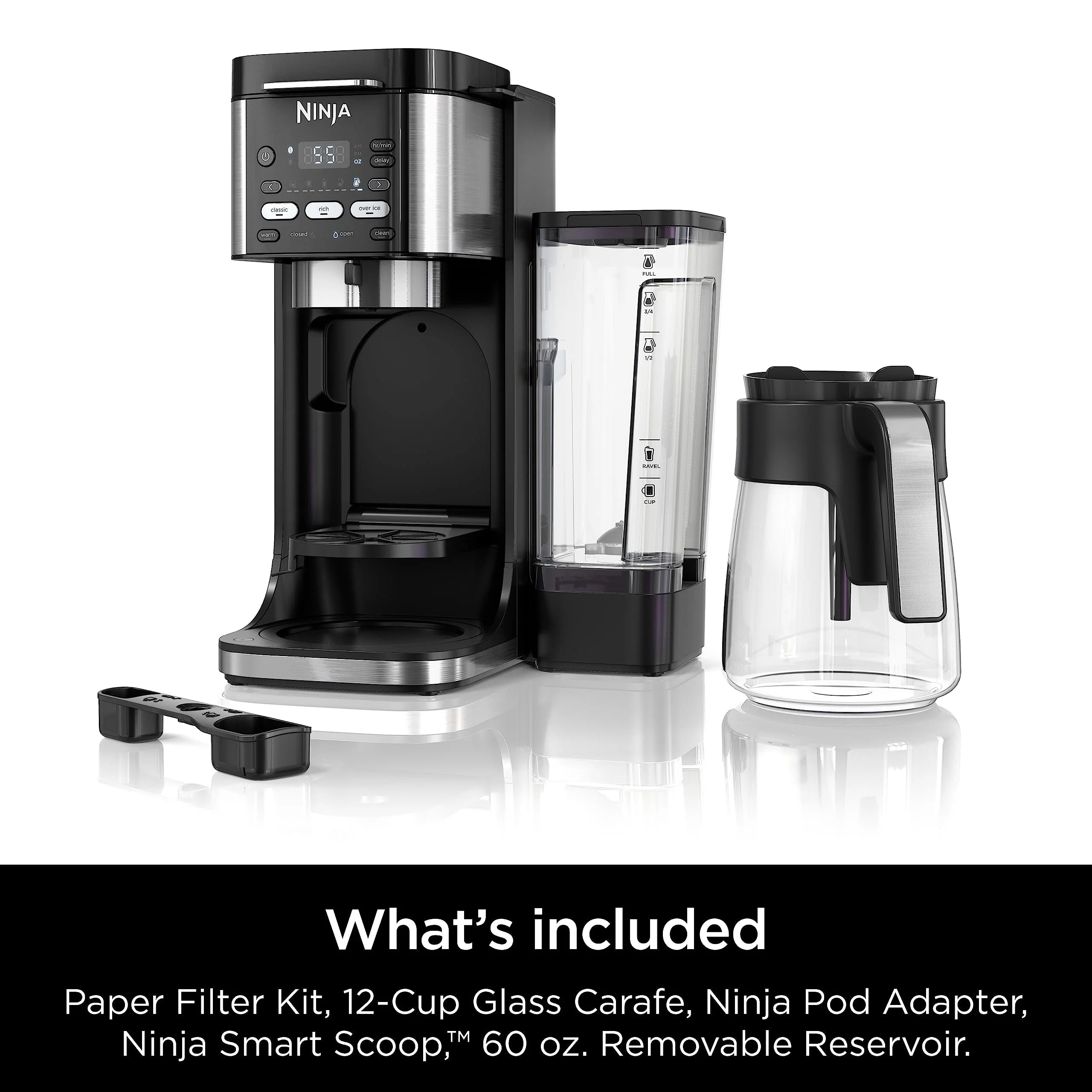 Ninja Drip Coffee Maker With K Cup Combo, DualBrew Pro Specialty Coffee System, Coffee Machine Compatible with K-Cup Pods, 12 Cup Single Serve Coffee Makers with Paper Filter, CFP301 Frother? F
