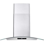 Cosmo 3 Piece Kitchen Appliance Package With 36" Electric Cooktop 36" Wall Mount Range Hood 24" Single Electric Wall Oven Kitchen Appliance Bundles