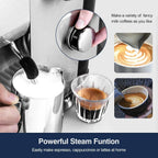 Sunmaki 20 Bar Espresso Machine, Compact Cappuccino Machines for Home Gifts, Stainless Steel