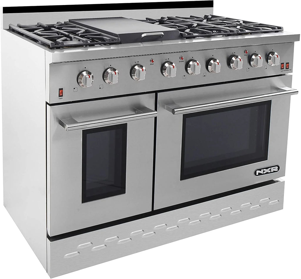 NXR 48'' Stainless Steel Professional Free-standing Gas Range with Griddle, 7.2 cu ft. Convection Oven SC4811