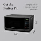Farberware Countertop Microwave Oven with LED Lighting & Child Lock, 0.7 Cu Ft Black