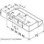 Broan 36" Convertible Range Hood, 230 CFM, Max Blower