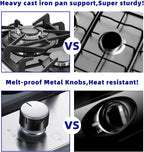 Gas Cooktop 12 inch Eascookchef Bulit-in Gas Stove Top 2 Burners NG/LPG Convertible Dual Burners