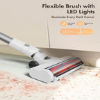 Homeika Cordless Vacuum Cleaner, 300W 23KPa Powerful Suction Vacuum with LED Display, 3 Suction, 48mins Runtime, Lightweight Stick Cleaner with Sofa Brush for Hard Floor/Carpet/Pet Hair/Car, Black