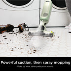 Shark VACMOP Cordless Hard Floor Cleaner, Vacuum and Spray Mop, Powerful Suction, Lightweight, LED Headlights, Includes 4 Disposable Pads, 12oz Multi-surface Cleaning Solution, Lime Green, VM252GN