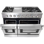 Cosmo 48" Double Oven Gas Range & Range Hood & Dishwasher Set - Liquid Propane
