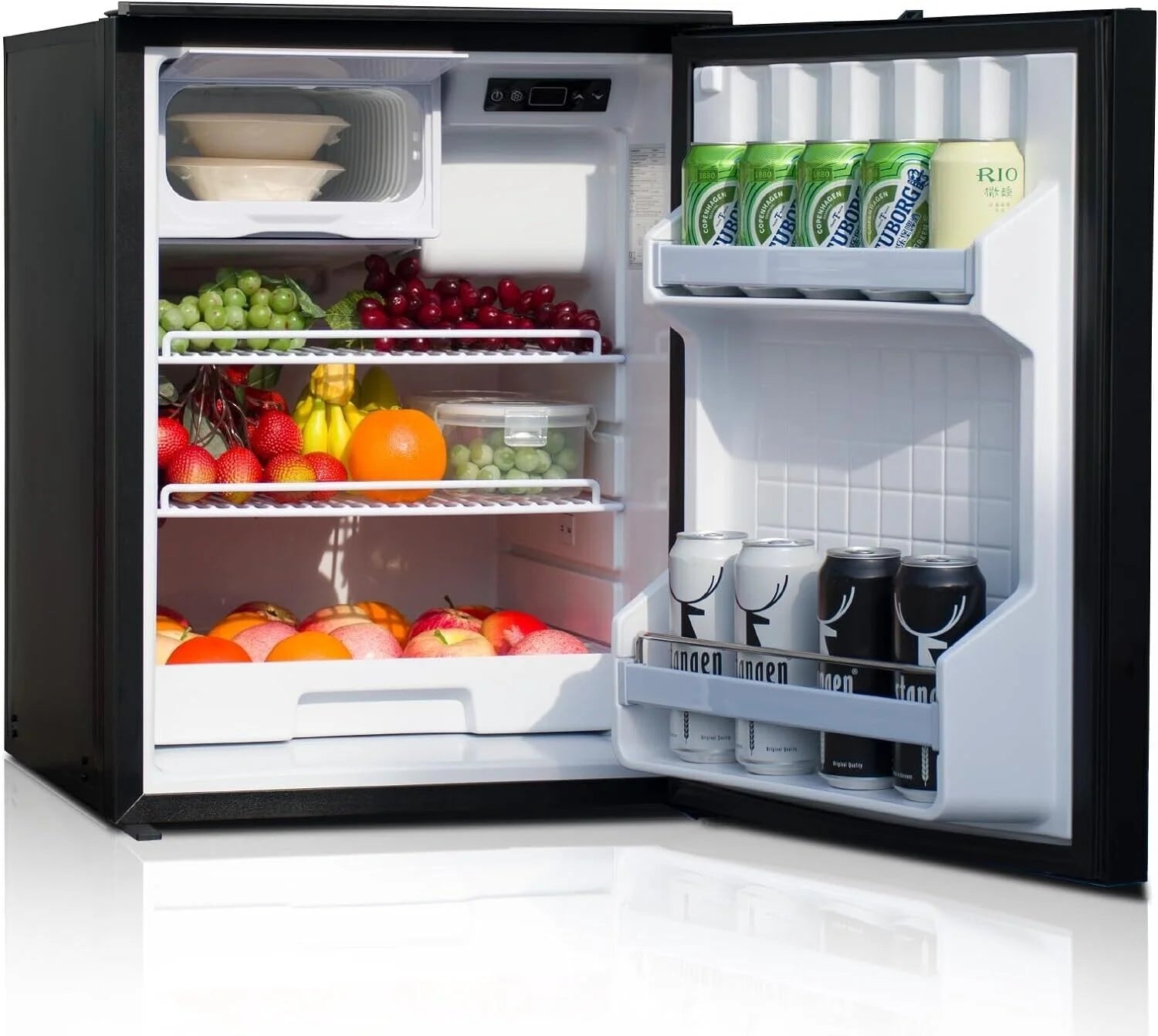 SMAD 3.0 Cu ft RV Car Fridge 85L with Freezer DC 12V/24V Camping  Refrigerator