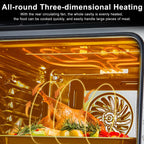 24''Electric Single Wall Oven, 2.5 CF Capacity, Built-in Single Wall Oven with Air Frying 5 Cooking Functions, Double-Layered Glass Door, Mechanical Knobs,Ideal for Kitchen Oven(Black)