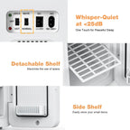 Advwin 22L Mini Fridge for Bedroom, Small Skincare Refrigerator Cooler for Drinks, Dorm, Office, White