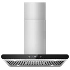 36" Island Range Hood 700CFM Stainless Steel with LED Lights, 3-Speed Touch Control & Delay Shutoff, Ducted/Ductless Convertible