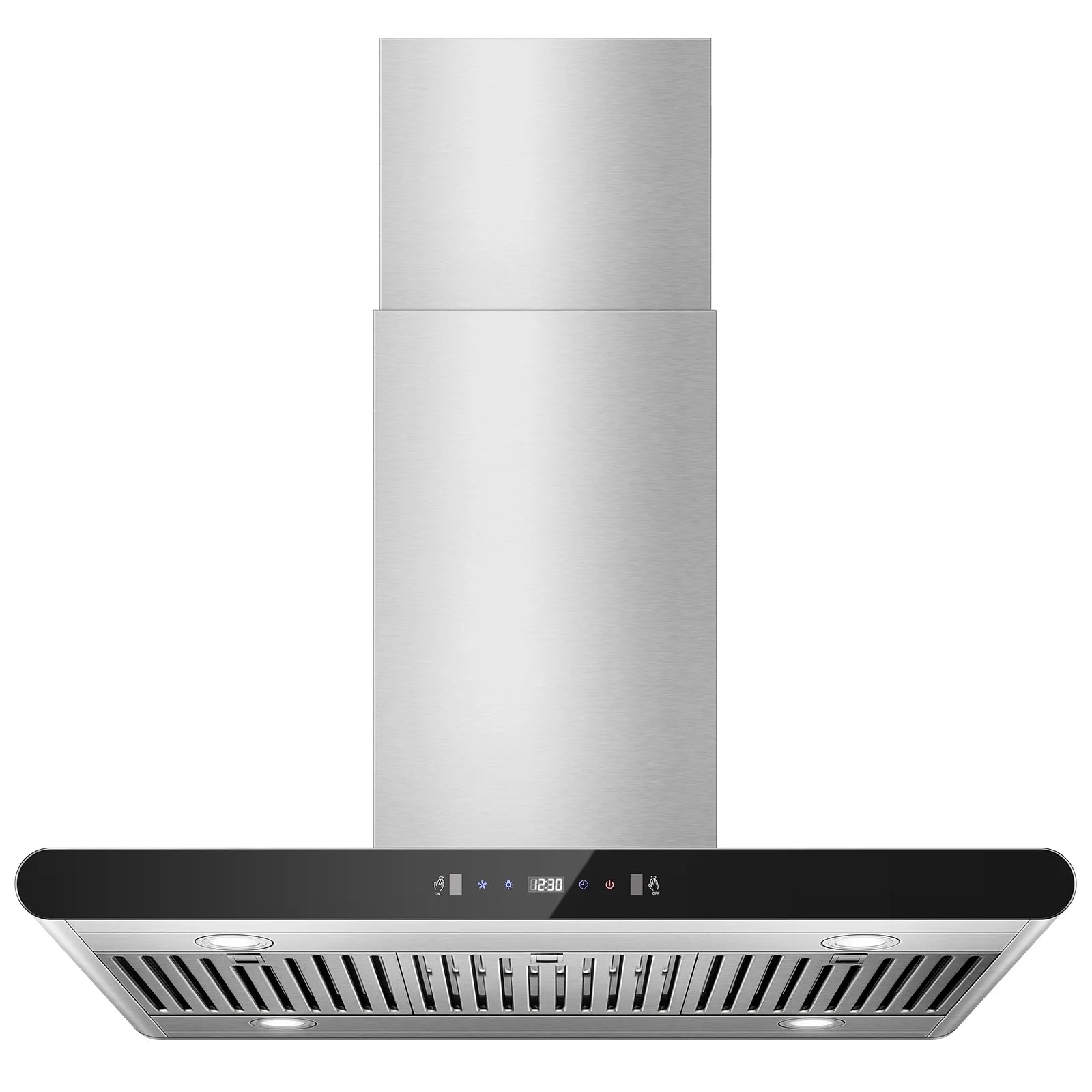 36" Island Range Hood 700CFM Stainless Steel with LED Lights, 3-Speed Touch Control & Delay Shutoff, Ducted/Ductless Convertible