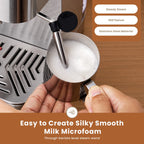 Gevi 20 Bar Espresso Machine, Coffee Maker with Milk Frother��White