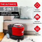 Carpet and Upholstery Extractor Cleaning Machine, Powerful 1.07 HP Motor, 3.7-gal Tank
