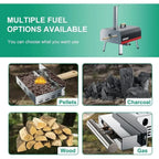 Lilypelle 16�� Dual-Fuel Outdoor Pizza Oven, Portable