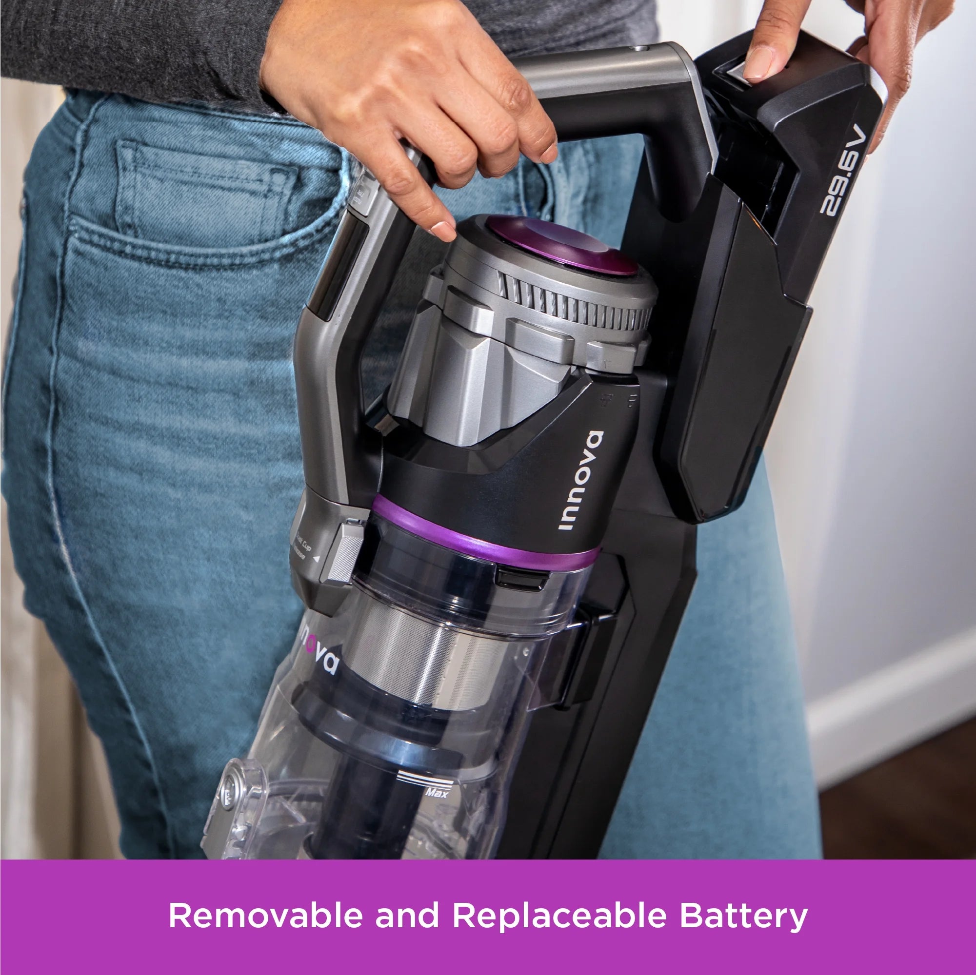 Innova by Eureka Cordless Stick Multi-Surface Vacuum with Whirlwind® Anti-Tangle Brushroll, NEC700
