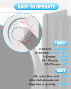 TABU Washer and Dryer Set, 19LBS Fully Automatic Washing Machine & 8.8LBS Clothes Dryer (White&White)