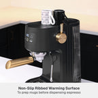 Thyme & Table Barista Mini Espresso Machine with 15-Bar Pressure and Steam Wand, Sand White