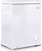 TABU Chest Freezer, 10.0 Cu ft Deep Freezer with Removable Basket, Adjustable Temperature, Compact Freezer with Top Open Door (White)