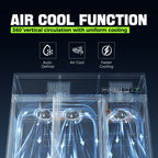Coolake Commercial Refrigerator And Freezer Combo, 72" W Dual Temperature Zones, 54 Cu.ft 3 Door