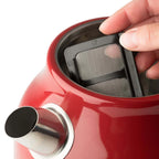 Haden Dorset 1.7 Liter Electric Water Kettle with Base, Putty & Chrome